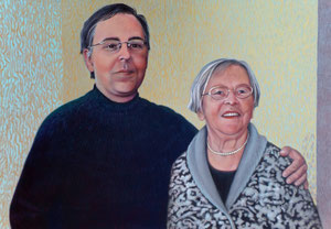 Mutter und Sohn, 85x70cm, Öl auf Leinwand (2017)