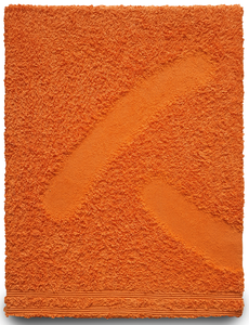 Nen 1, 2020 / Hasenleim auf Frottee / 40x30 cm 