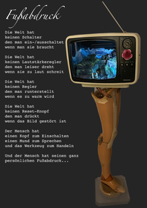 Fußabdruck, Höhe ca. 125cm