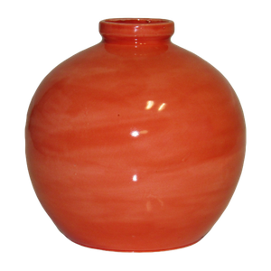 Vase boule petit modèle couleur corail Hauteur 15 cm