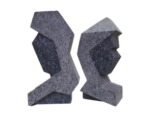 Close Connection - Apart, en toch samen - graniet 40x45x12 cm (verkocht- bronzen uitvoering beschikbaar)