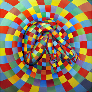 Danilo Martinis,Test, oil on canvas, 90x90 cm