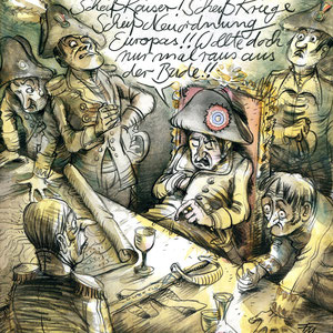 Illustration: "Napoleon". Kunde: Donaukurier, Literaturseite der Wochendbeilage.