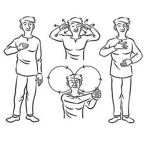 Character für Gesundheitsparcour. Auftraggeber: Pirmen Veit. Grafische Gestaltung. Kunde: Licht-Gesundheit-Energie-Zentrum. München