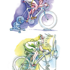 Illustration: "Hometrainer" Kunde: Rennradmagazin TOUR.