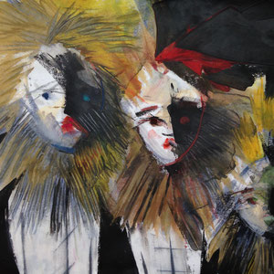 My Pride, melted crayon on paper, 24" X 18", 2016