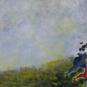 The Three Oskars, oil on canvas, 2' 1" X 4', 2012 (sold)