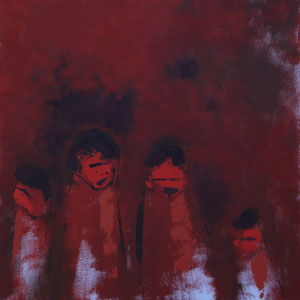 La Familia, oil on canvas, 2' 1" X 2' 1", 2012, $275