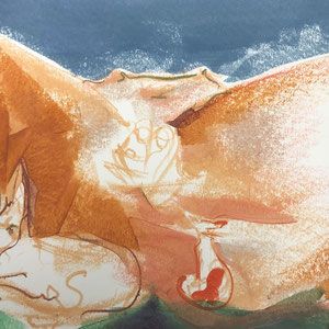 For TT, a.k.a. T-bone, 24" X 18", 2023 (private collection)