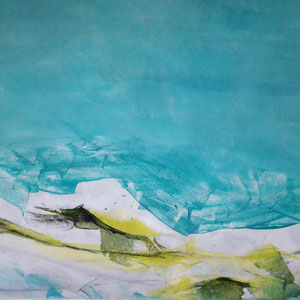 Not Dead Yet, melted crayon on paper, 18" X 12", 2016 (sold)