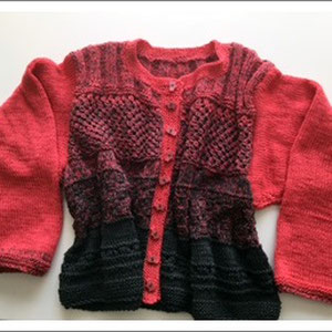 Kinderjacke aus "Grauer Hummer" / gestrickt nach eigenem Entwurf von Iris Sailer