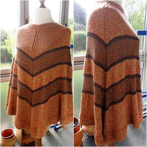 Poncho; gestrickt von Brigitte W.