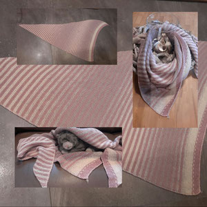Leuchtturm-Tuch "Sanftmut" / gestrickt und fotografiert von Silke Schröter