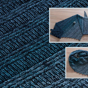 Tuch "Criss Cross" (ravelry) aus "Wasserfall" / Verbrauch 900m / gestrickt von Maria Podleisek