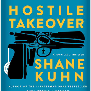 <h3><b>Shane Kuhn: Feindliche Übernahme<p>OT: Hostile Takeover</p></h3><p>Thriller (erschienen 2017)</p><p>© DuMont Buchverlag</b></p>