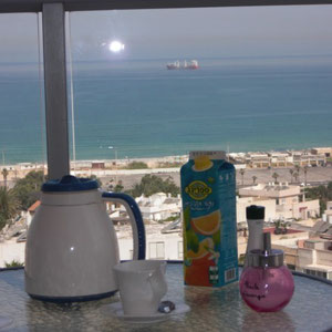 Terrasse vue mer de face