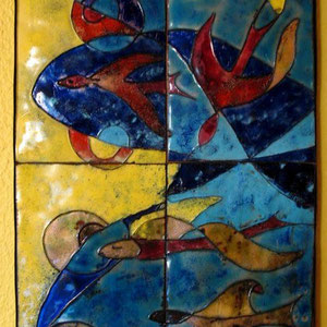 Fliegende Fische, 1965; 58 x 30 cm