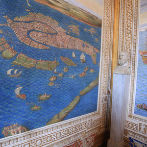 Wandkarte Vatikanische Museen