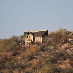 Unser Chalet Nr. 1 aus der Ebene gesehen