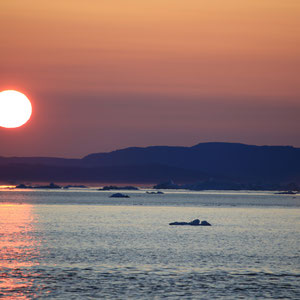 Sonnenuntergang in der Diskobucht