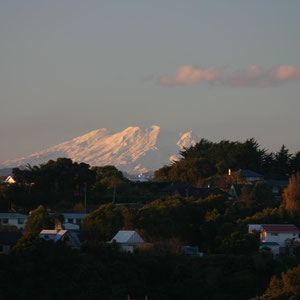 Mount Ruapehu vom Durie Hill in Wanganui