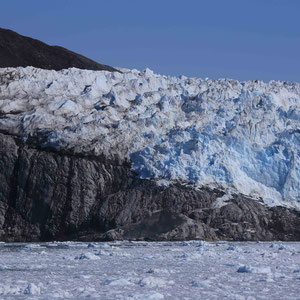 Seitenwand des Eqi-Gletscher