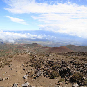 Ausblick auf der Auffahrt zum Mauna Kea