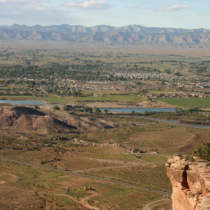 Blick vom Colorado National Monument auf Fruita