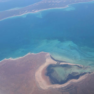 Shark Bay aus dem Flugzeug