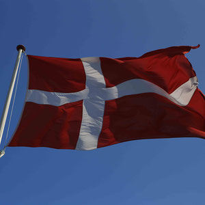 Dänische Flagge in Dragor