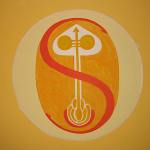 KNOTEN zu: HELFER FÜR A. S., 2007/8, Acryl auf Leinen, 124 x 118 cm