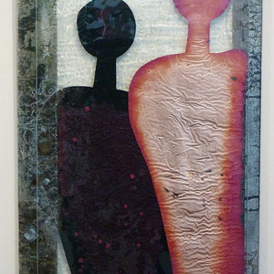 Begegnungen im Raum_2006, Floatglas, Fusing-Technik, 90x50 cm
