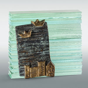 Atlantis, Bronze, geschichtetes Floatglas
