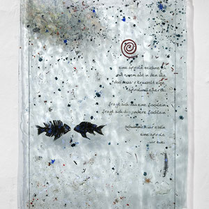 Die Spirale, Floatglas, Mischtechnik, 90x75 cm, Foto: Markus Steur