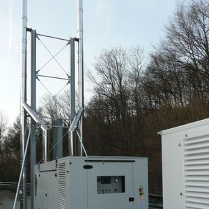 Edelstahl Schornstein / Kamin - Notstrom / Netzersatzanlage