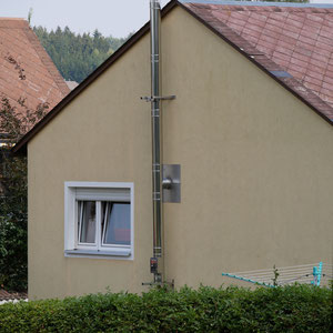 Edelstahl Schornstein / Kamin - Privathaus
