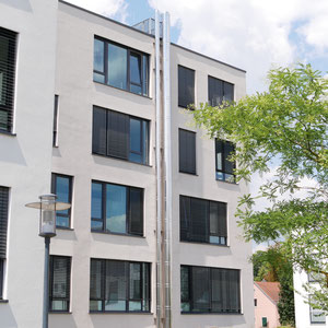 Edelstahl Schornstein / Kamin - Wohnbau / Mehrfamilienhaus