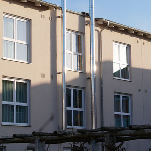 Edelstahl Schornstein / Kamin - Pflegeheim / Altenheim