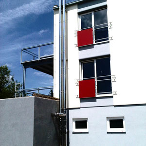 Edelstahl Schornstein / Kamin - Pflegeheim / Altenheim