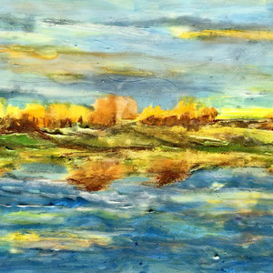 "NEW LAND"  (12x24 on finished 1.5" deep cradled wood panel)  $1100. SOLD