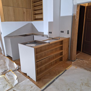Aufbaufoto, noch ohne Arbeitsplatte