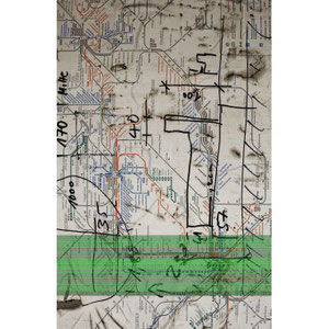 fluchtweg, serie plan (fotografie mit text), 0,8m x 1,22m