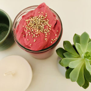 Pink Hummus. vegan rote Beete Hummus