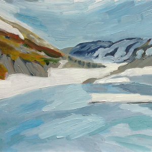 Snovegen2, huile sur contreplaqué, 30 x 40 cm