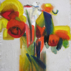 Le bouquet de Jonathan, huile sur toile, 150 x 90 cm, 2010