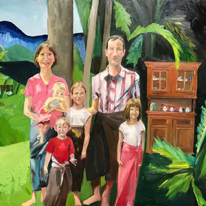 Famille S-T, huile sur bois, 80 x 60 cm, 2017
