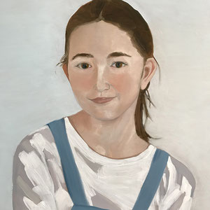 Madeleine, huile sur bois, 62,5x50 cm, 2020