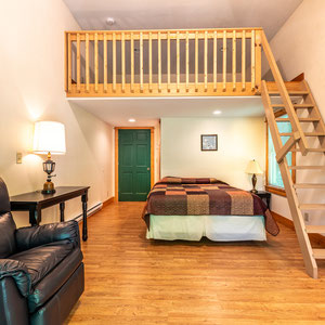 There is a sleeping loft in each of the four bedrooms.