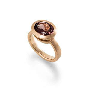 Ring "Lucide" : rose gold 750, tourmaline