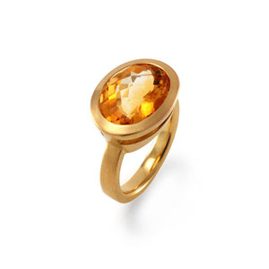 Ring "Lucide Gold" : Gold 750, Citrin